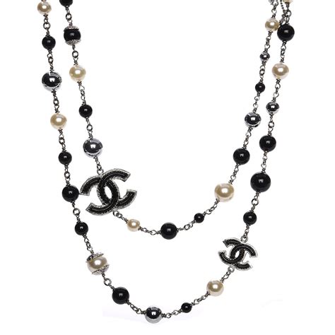 chanel necklace australia|chanel black and white necklace.